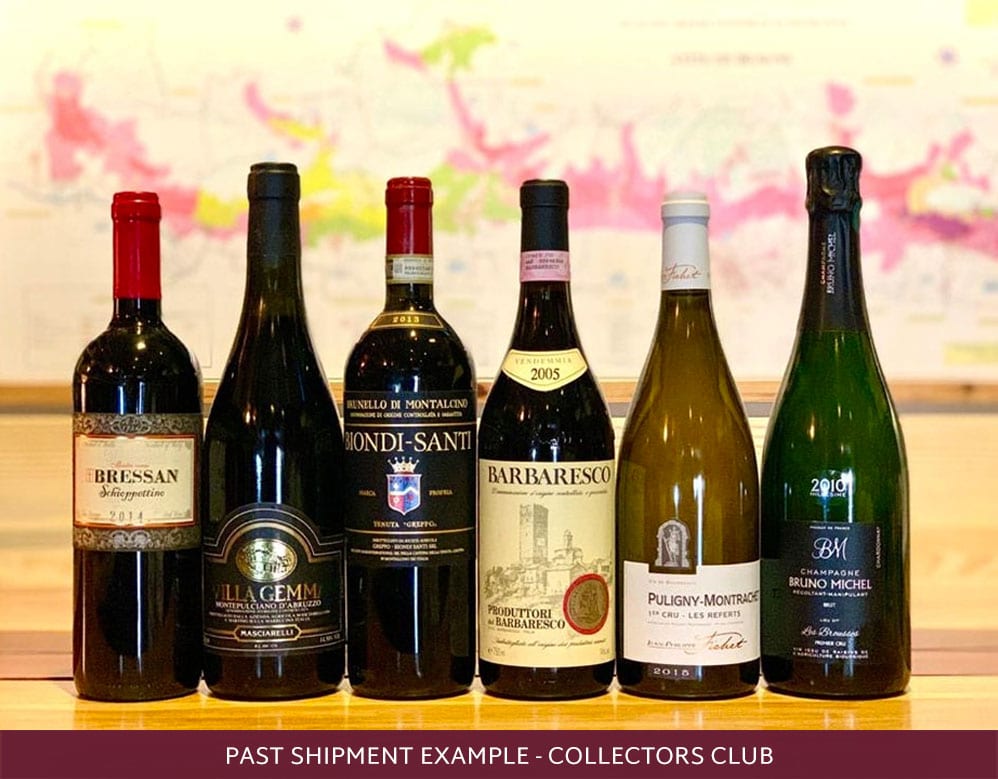 6 international wines past shipment