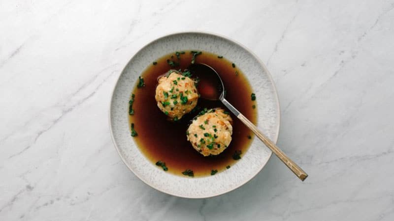 Dumplings in broth